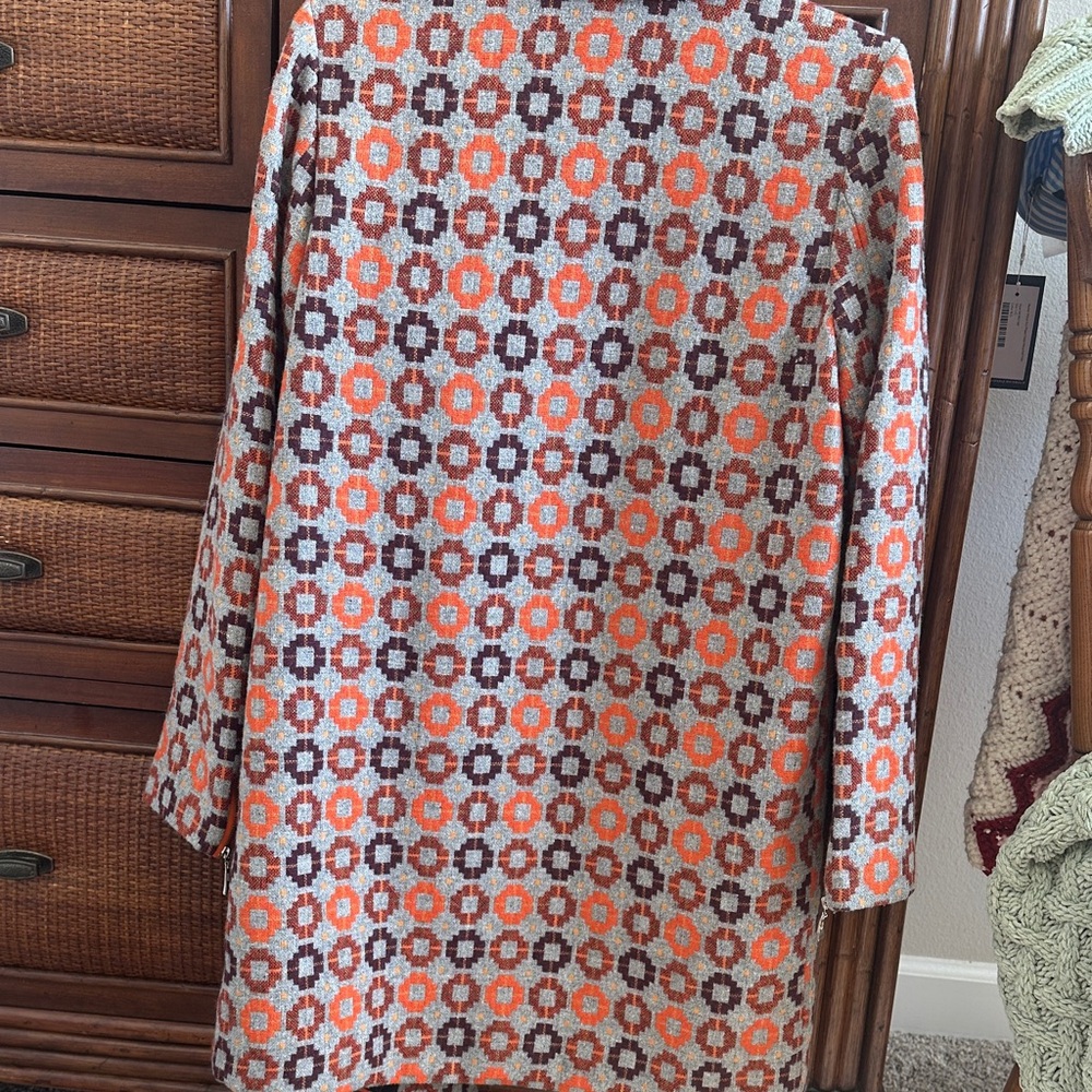 Colorful Geometric Patterned Vintage Coat - Picture 6 of 9